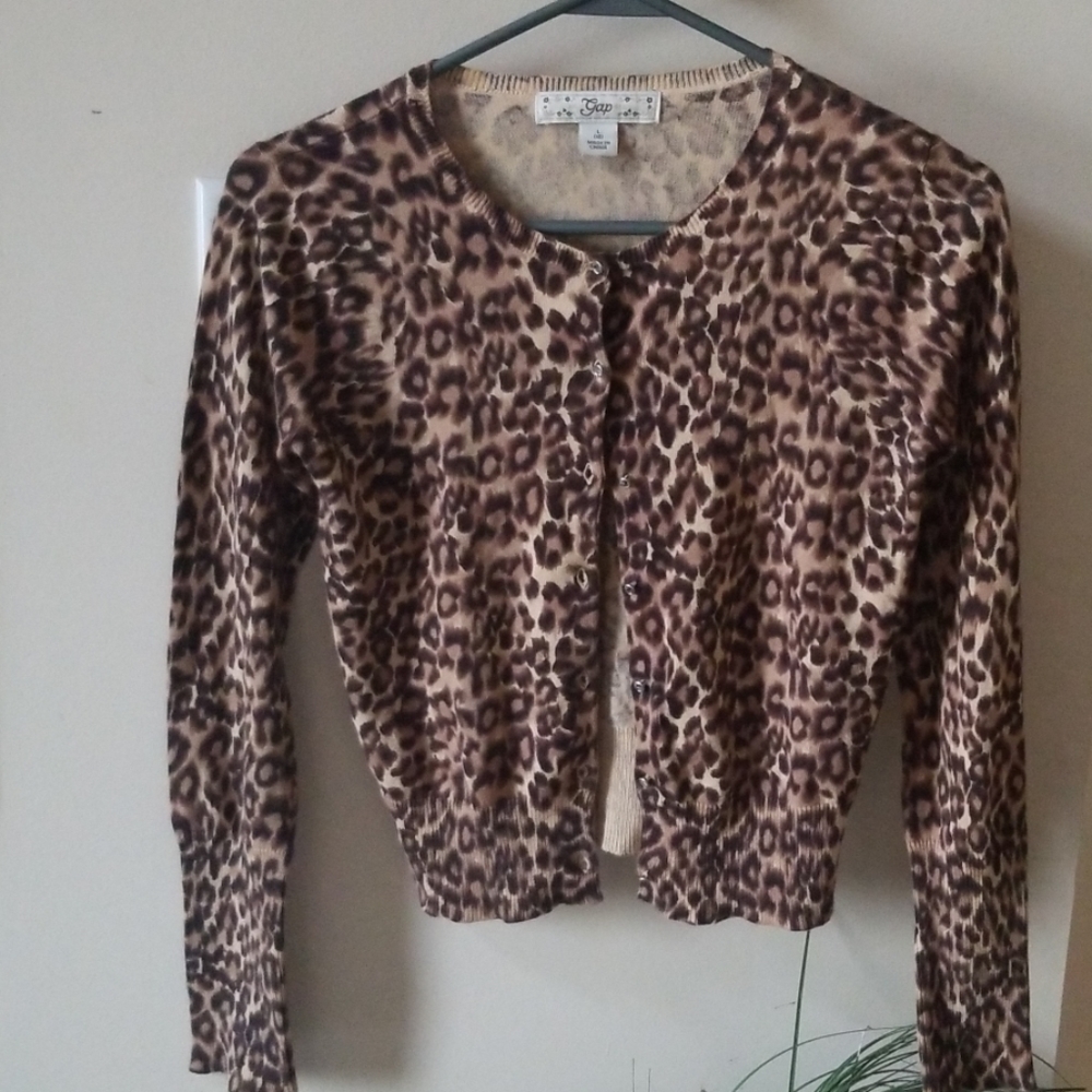 Animal Print Cardigan  Size Large